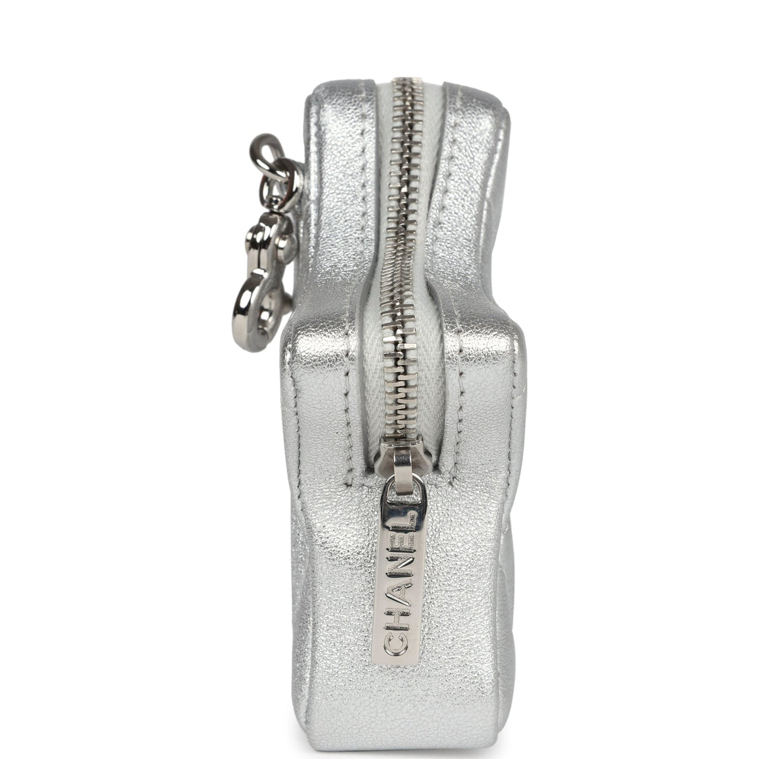 Chanel Star Charm Silver Metallic Lambskin Silver Hardware