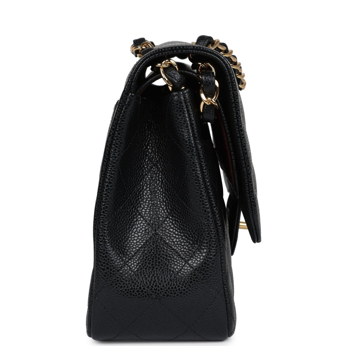 Chanel Jumbo Classic Double Flap Bag Black Caviar Gold Hardware