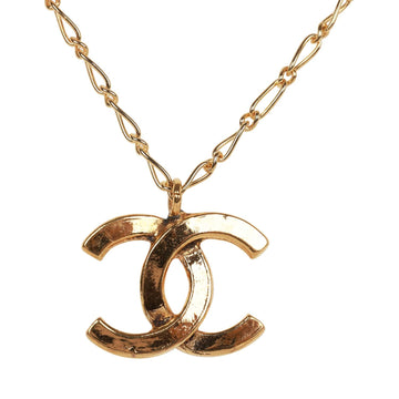 Chanel   Gold CC Logo Pendant Necklace