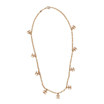 Chanel   24K Gold Plated Multi Charm CC Logo Necklace
