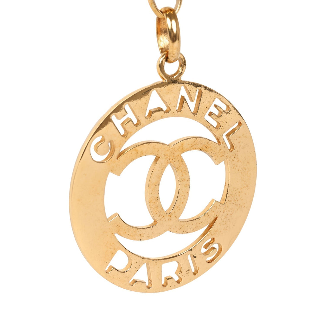 Chanel   24K Gold Plated CC Paris Jumbo Medallion