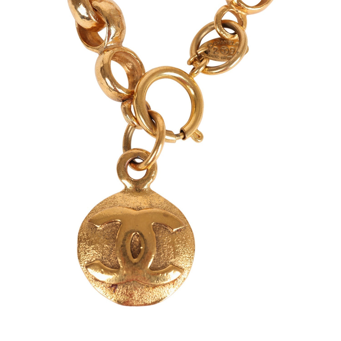 Chanel   Rolo Chain Logo Bracelet Gold Metal