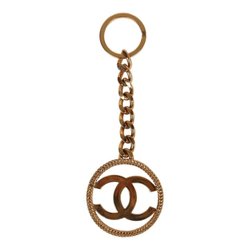 Chanel   24K Gold Plated CC in Circle Keychain