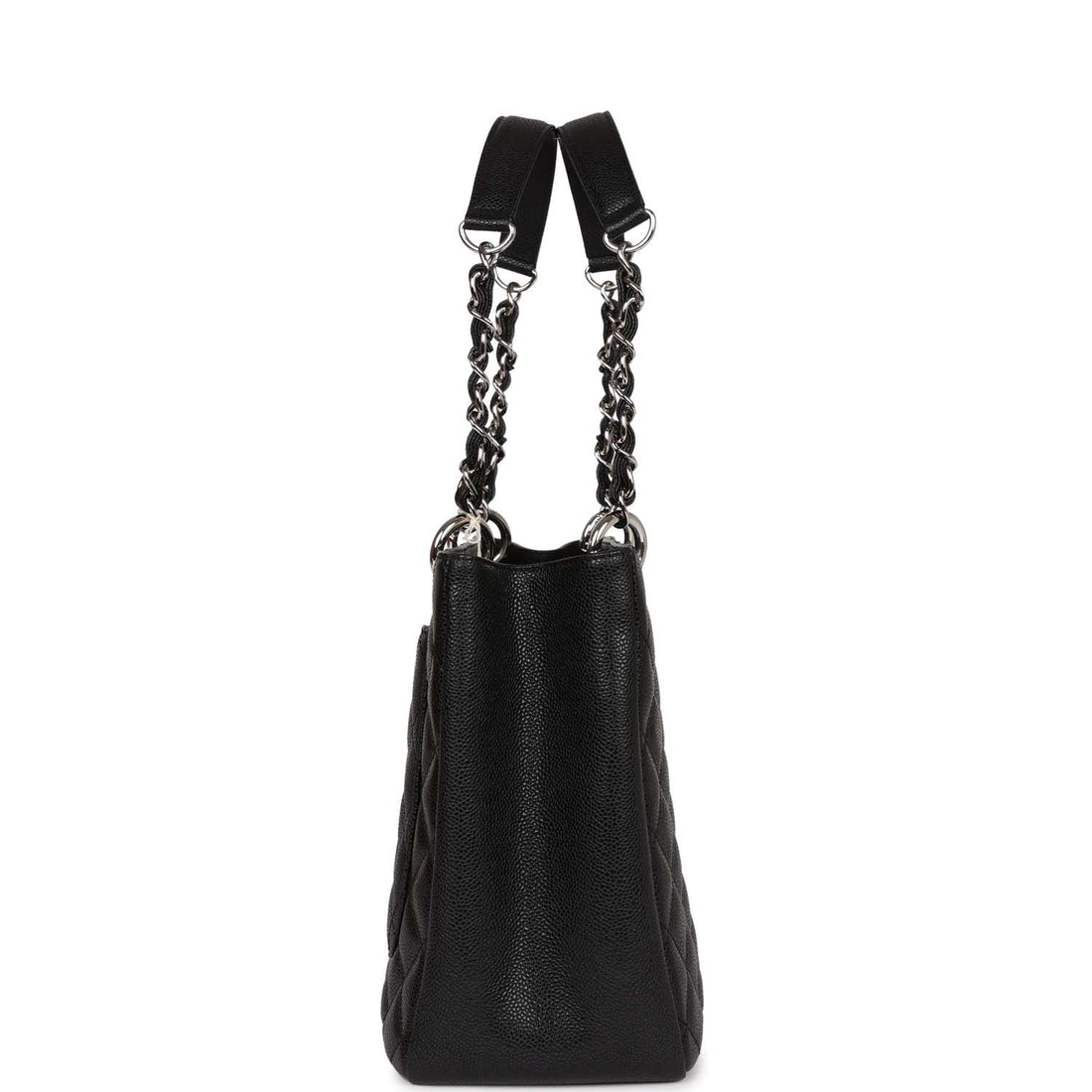 Chanel Grand Shopping Tote (GST) Bag Black Caviar Silver Hardware