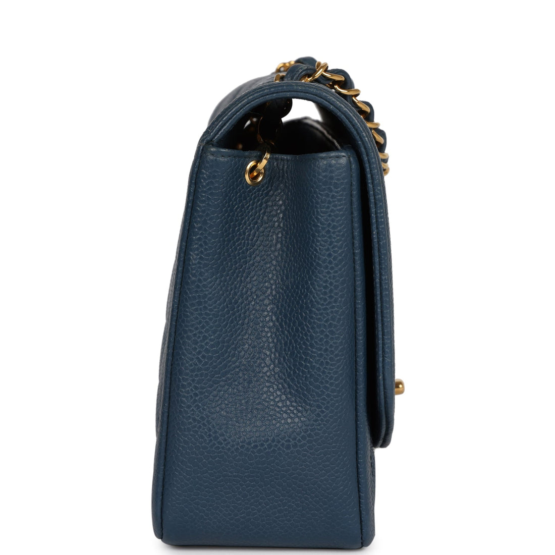 Chanel   Medium Diana Flap Bag Blue Caviar Gold Hardware