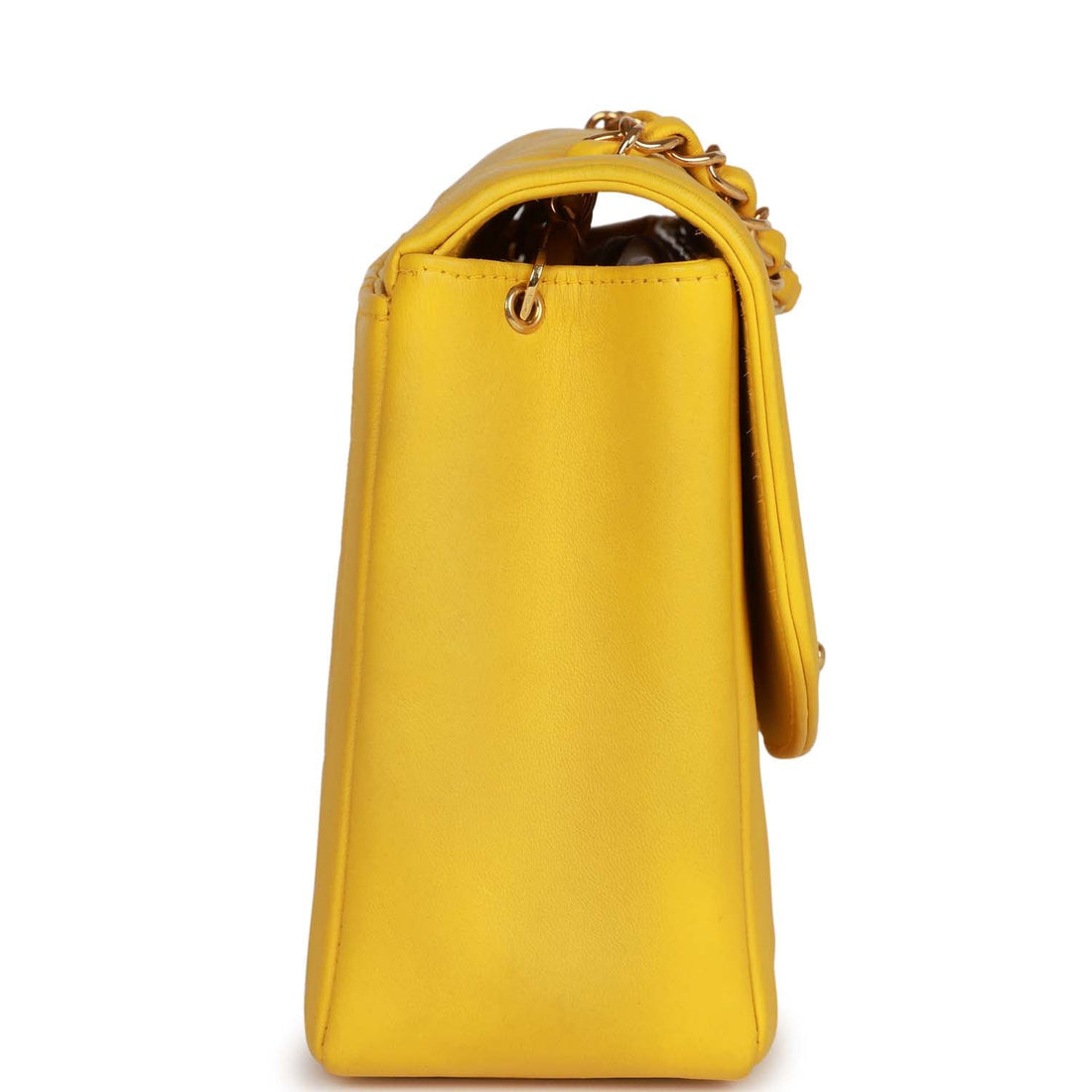 Chanel   Medium Diana Flap Bag Yellow Lambskin Gold Hardware