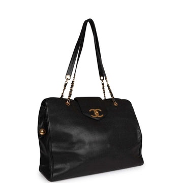 Chanel   Supermodel Tote Black Caviar Gold Hardware