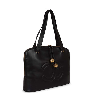 Chanel   Timeless CC Dome Tote Black Lambskin Gold Hardware