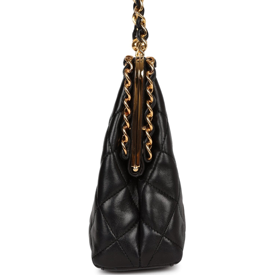 Chanel   Frame Bag Black Lambskin Gold Hardware