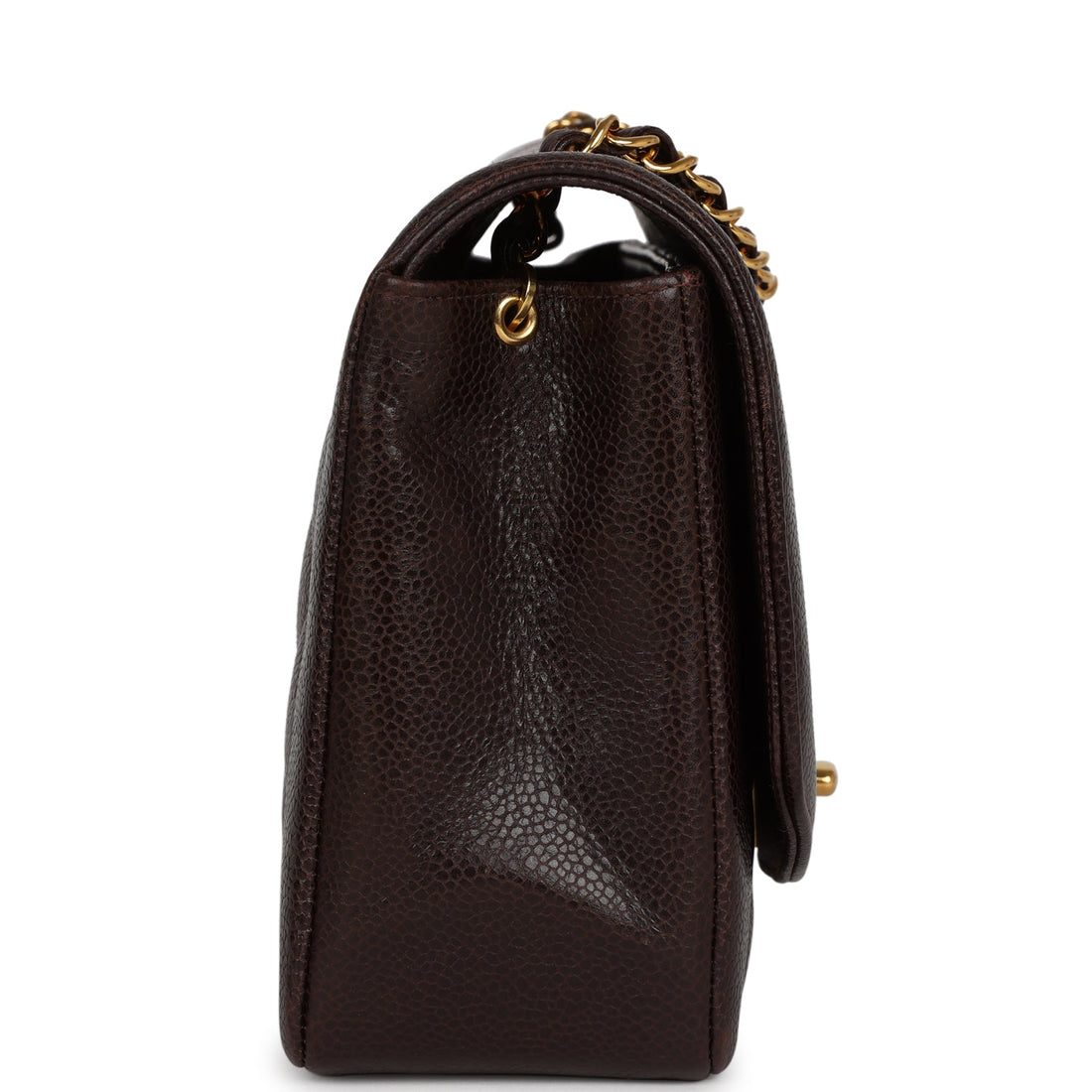 Chanel   Medium Diana Flap Bag Brown Caviar Gold Hardware