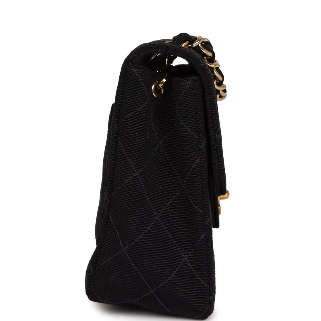 Chanel   Mini Square Flap Bag Black Canvas Gold Hardware