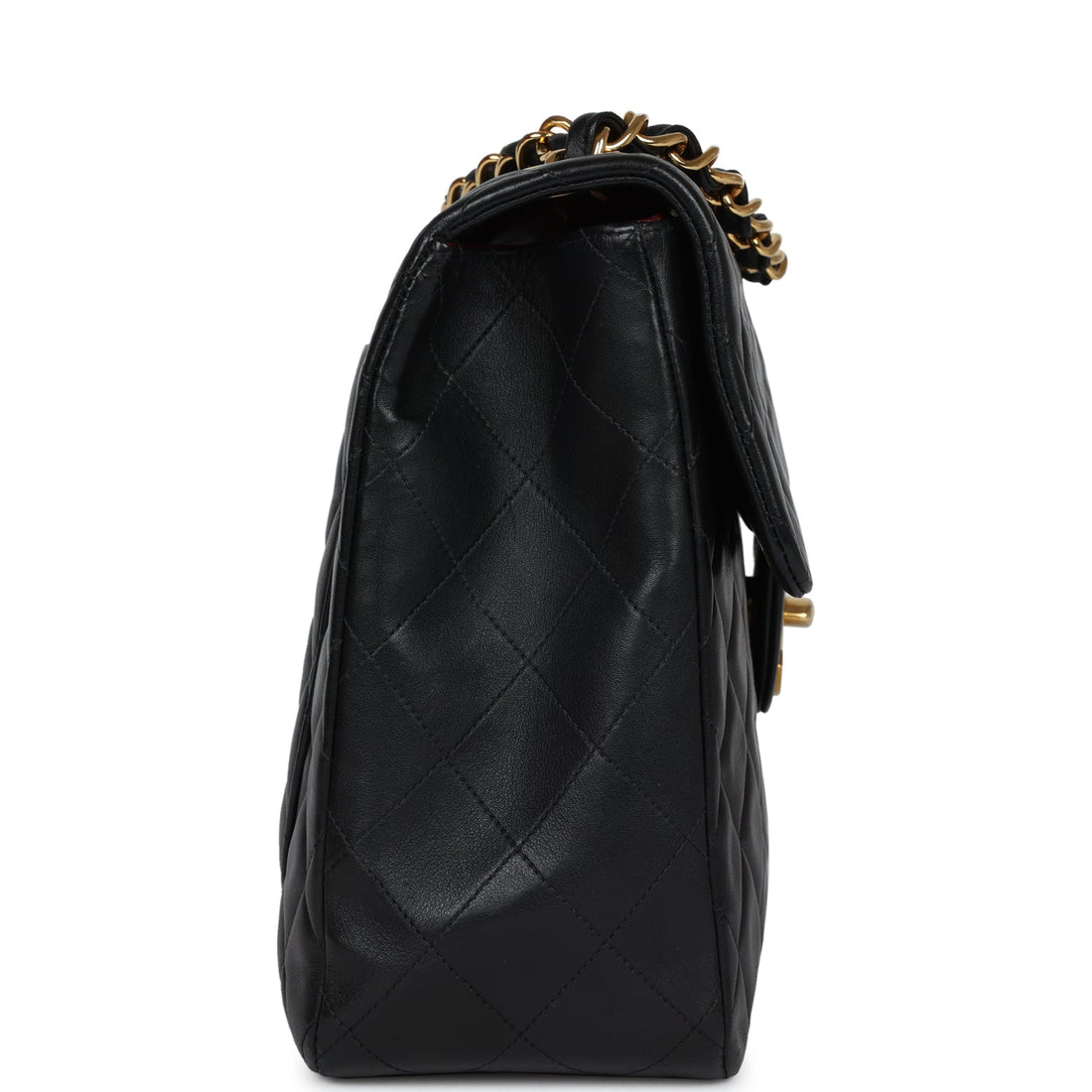 Chanel   XL Jumbo Flap Bag Black Lambskin Gold Hardware