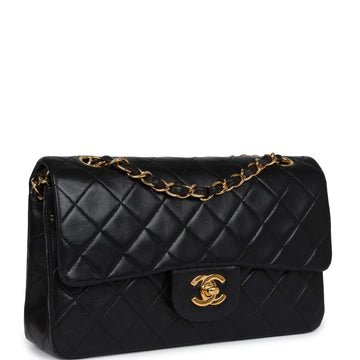 Chanel   Small Classic Double Flap Black Lambskin Gold Hardware