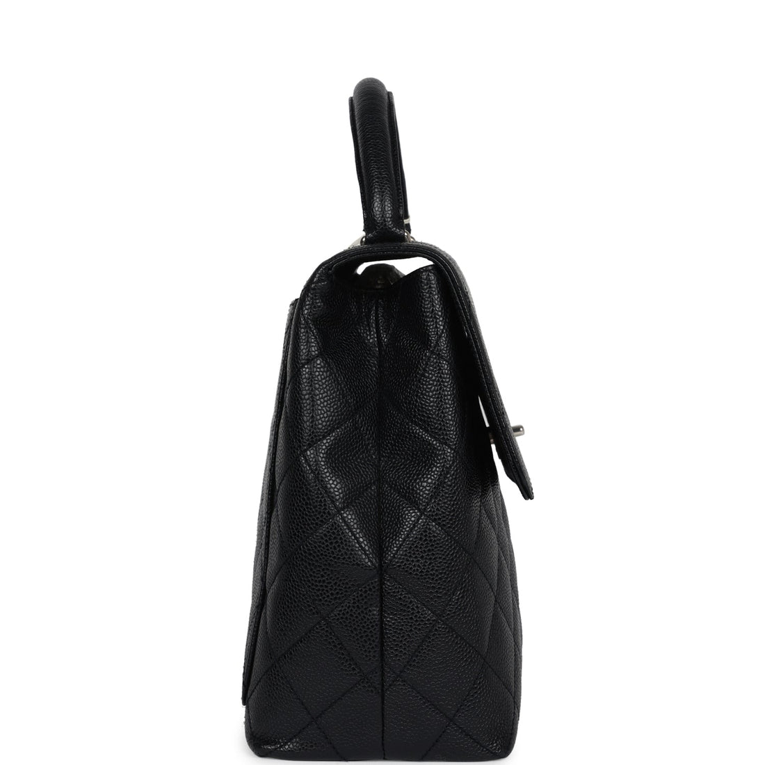Chanel   Kelly Flap Bag Black Caviar Silver Hardware