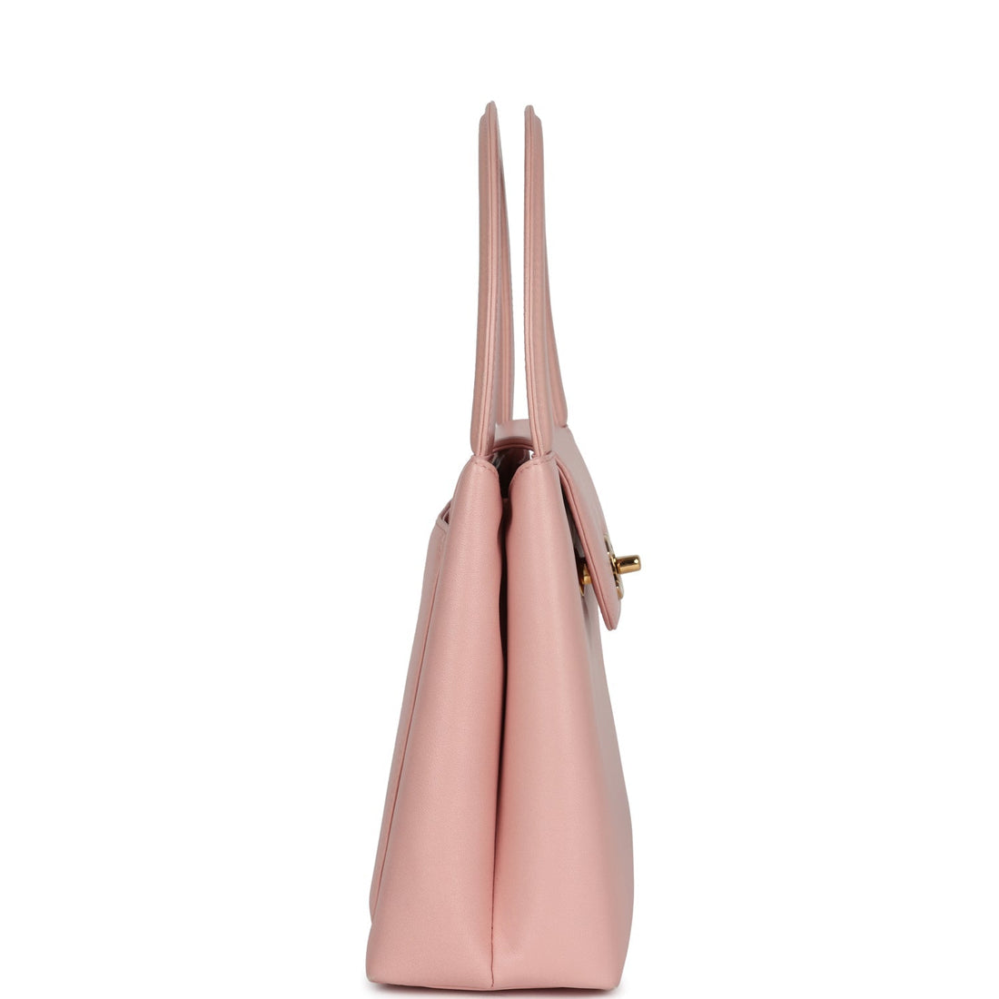 Chanel   Large Kelly Pink Lambskin Gold Hardware