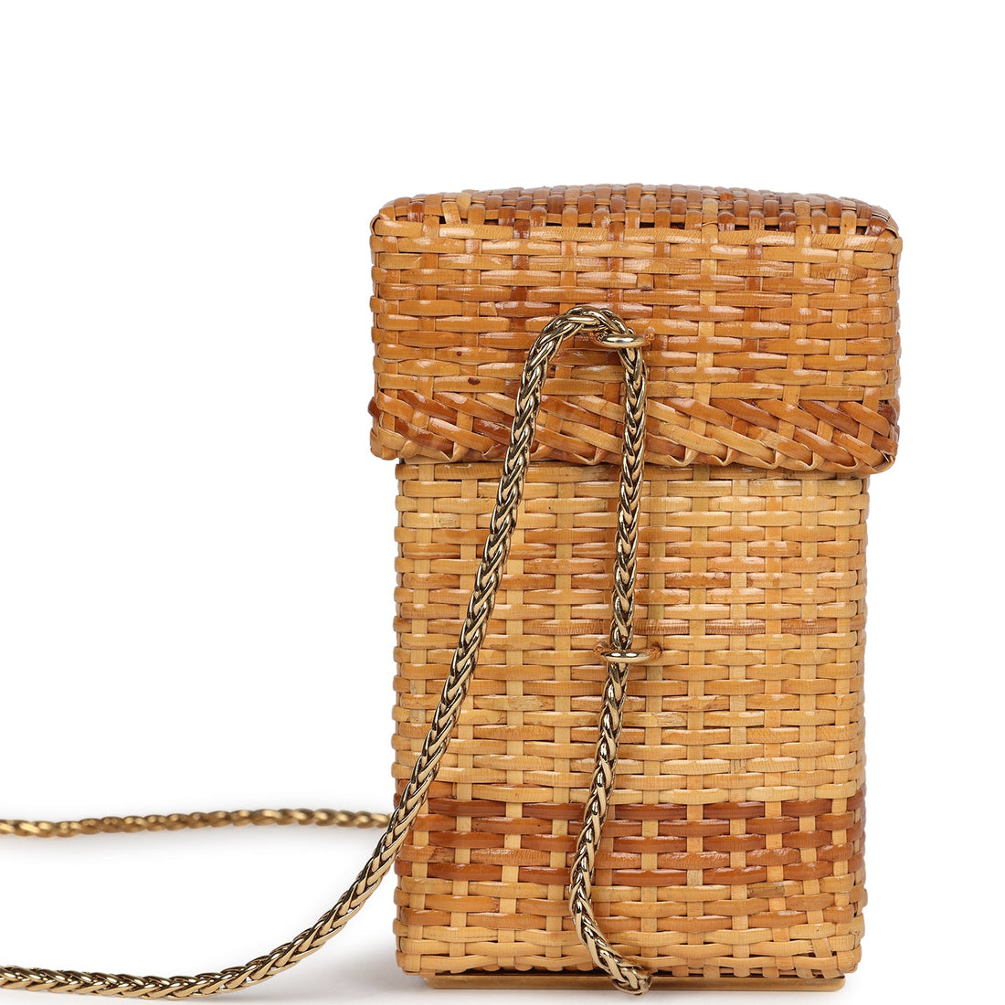 Chanel   Small Picnic Basket Bag Natural Wicker Gold Hardware