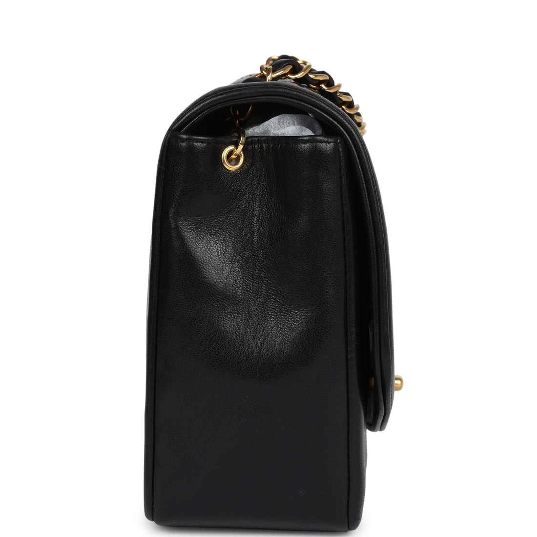 Chanel   Medium Diana Flap Bag Black Lambskin Gold Hardware