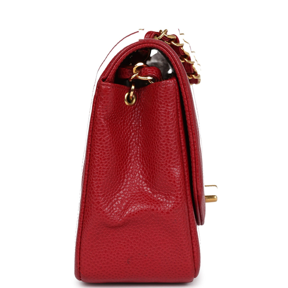 Chanel   Small Diana Flap Bag Red Caviar Gold Hardware