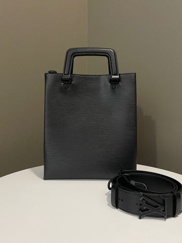 Louis Vuitton Sac Plat Fold Bag Noir Epi