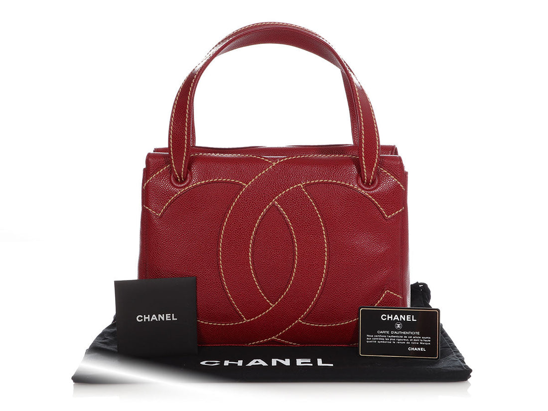 Chanel   Red Caviar Hand Bag