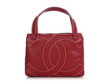 Chanel   Red Caviar Hand Bag