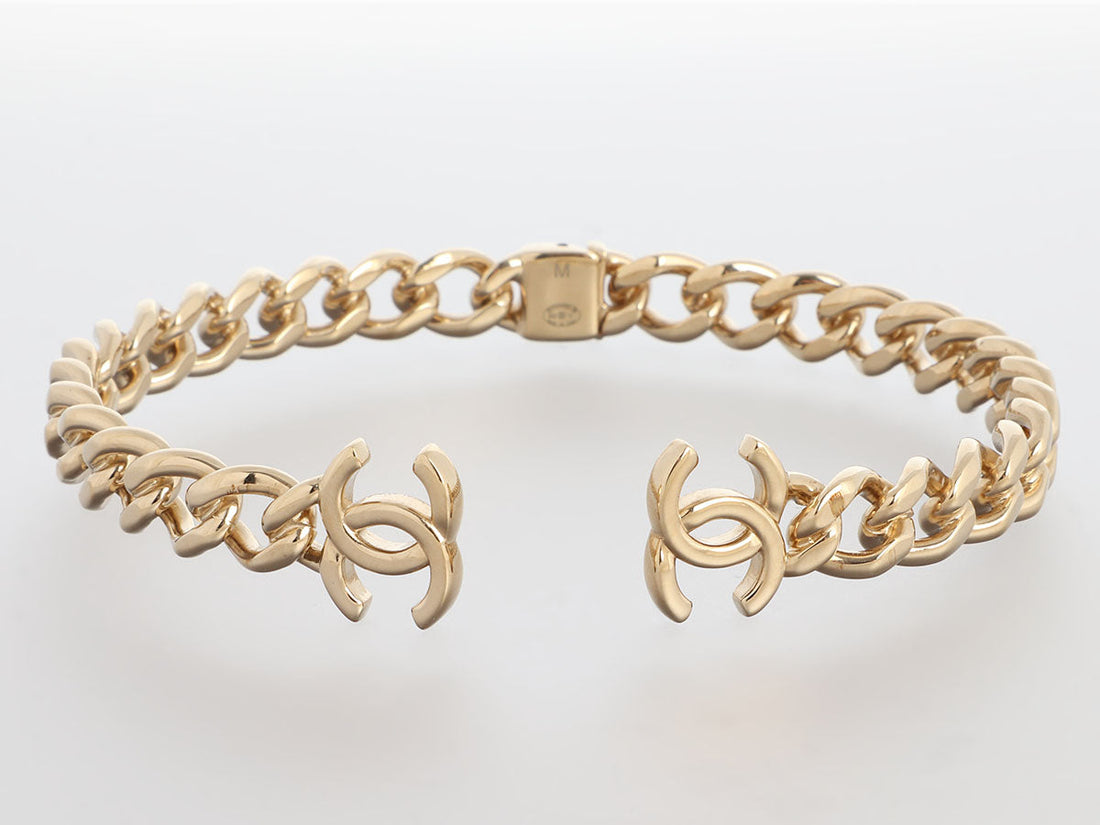 Chanel Medium Gold-Tone Logo Choker