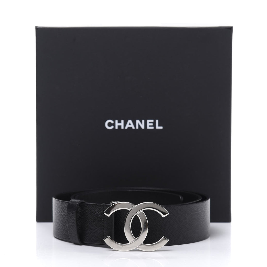 CHANEL CC CALFSKIN LEATHER BELT