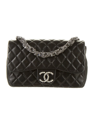 CHANEL CC WESTMINSTER PEARL FLAP LAMBSKIN BAG