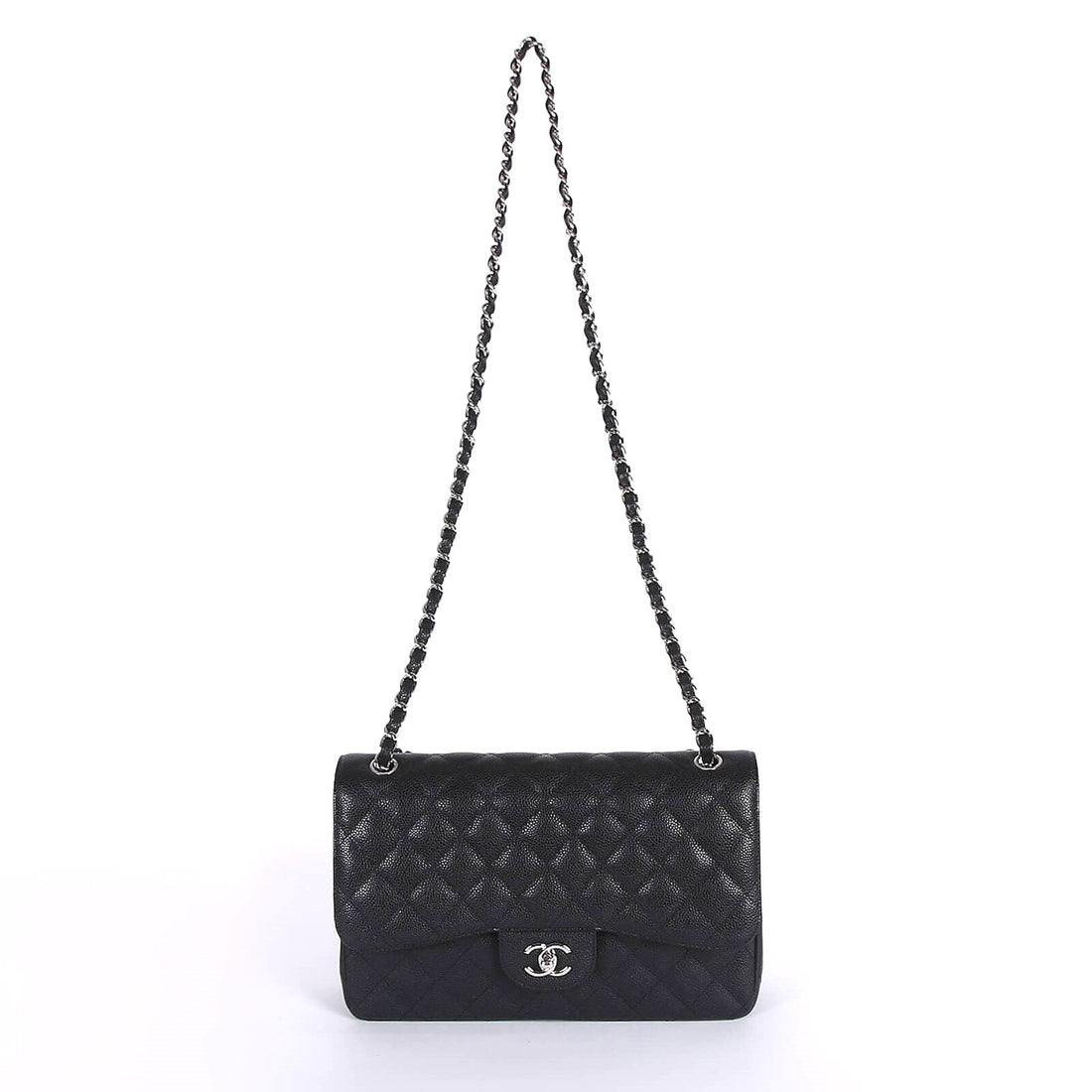CHANEL CLASSIC CAVIAR QUILTED JUMBO DOUBLE FLAP BAG