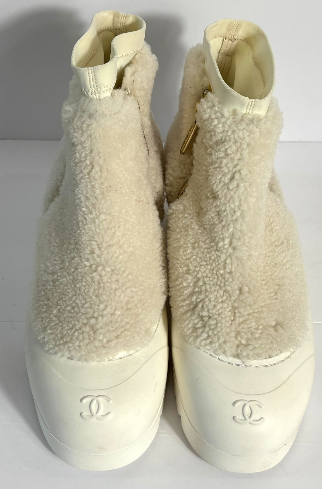 CHANEL CC SHEARLING BOOTS