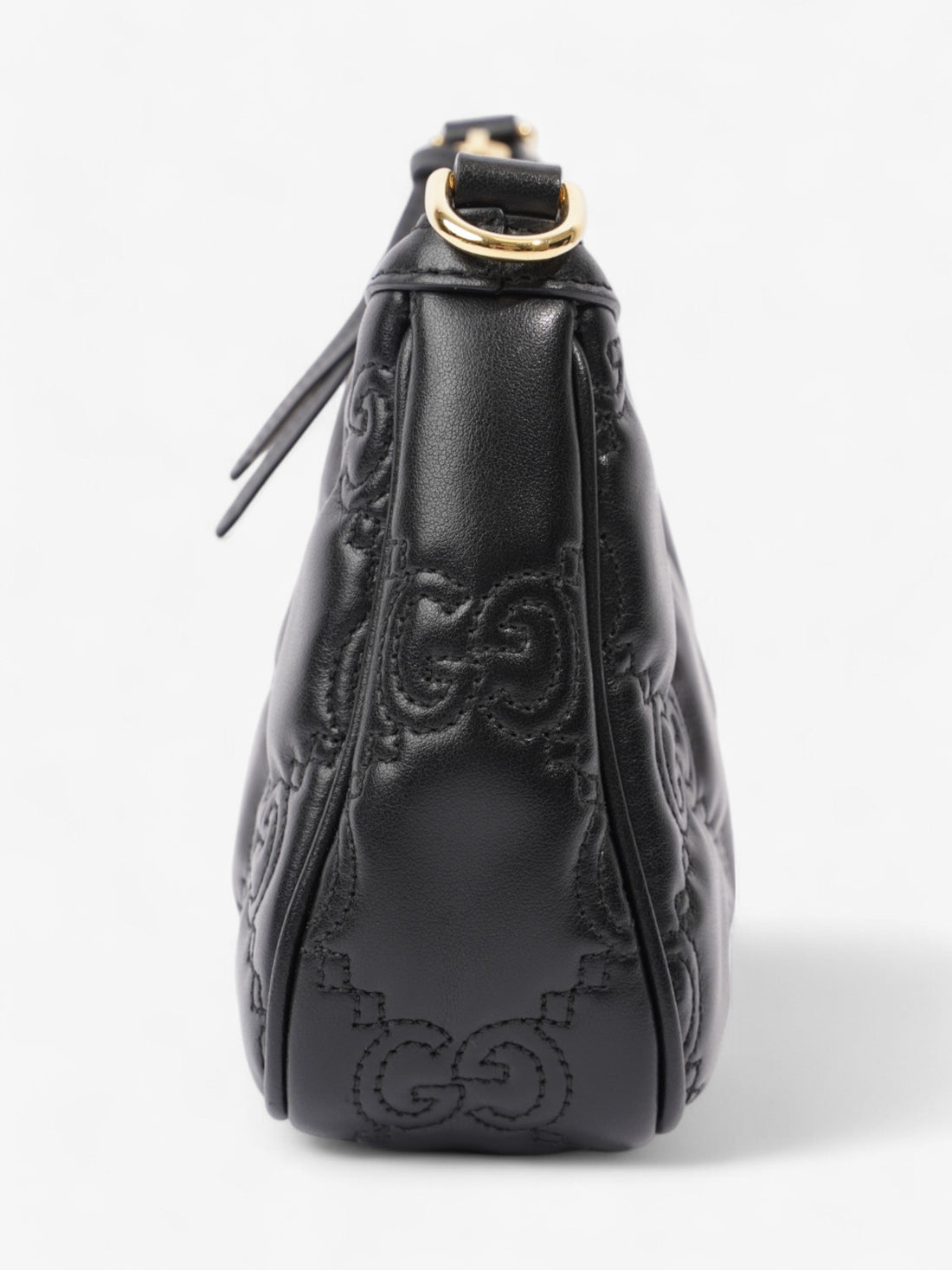 Gucci GG Shoulder Bag Black Matelasse Leather Small