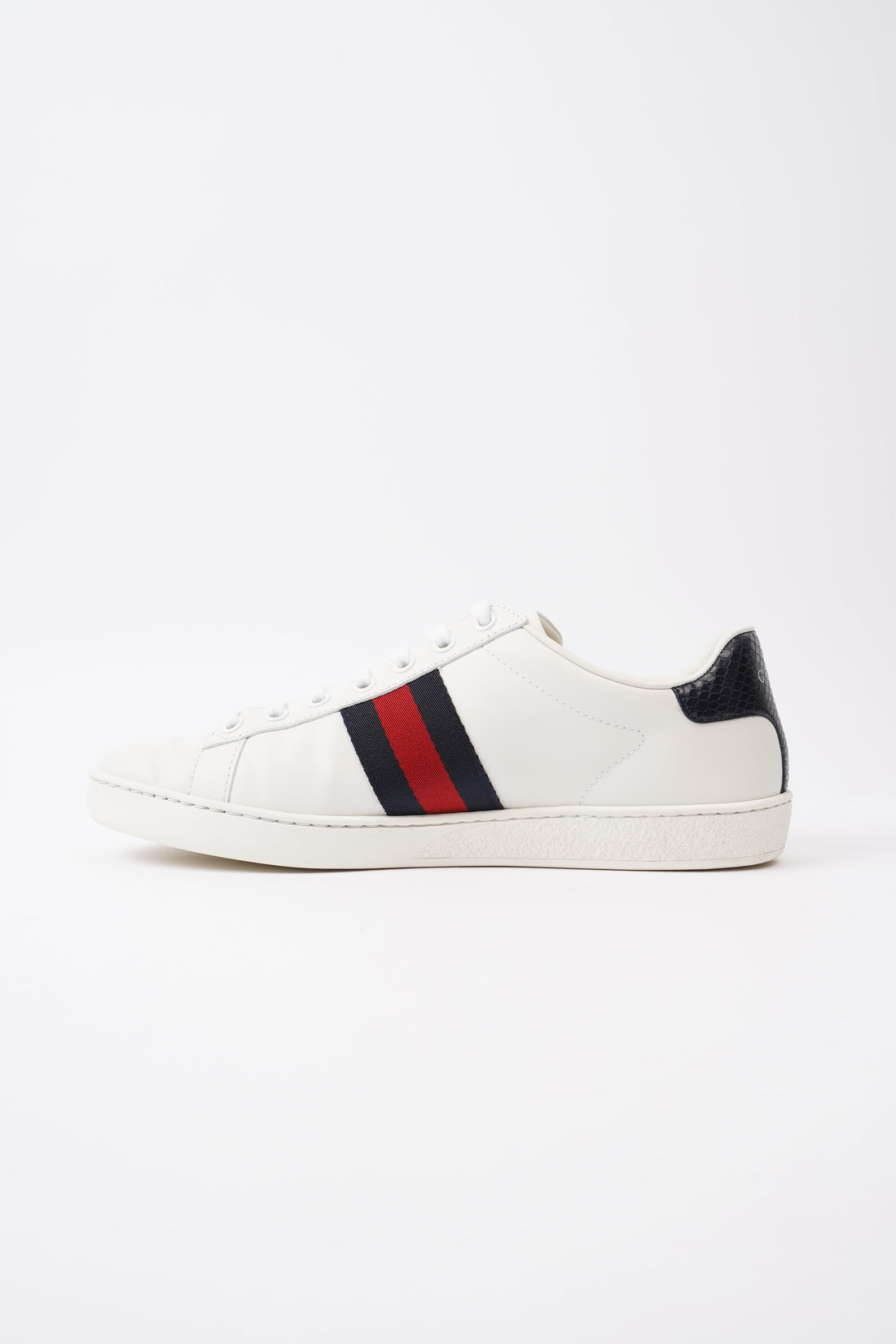 Gucci Ace Sneakers White  / Navy / Red Leather EU 39 UK 6