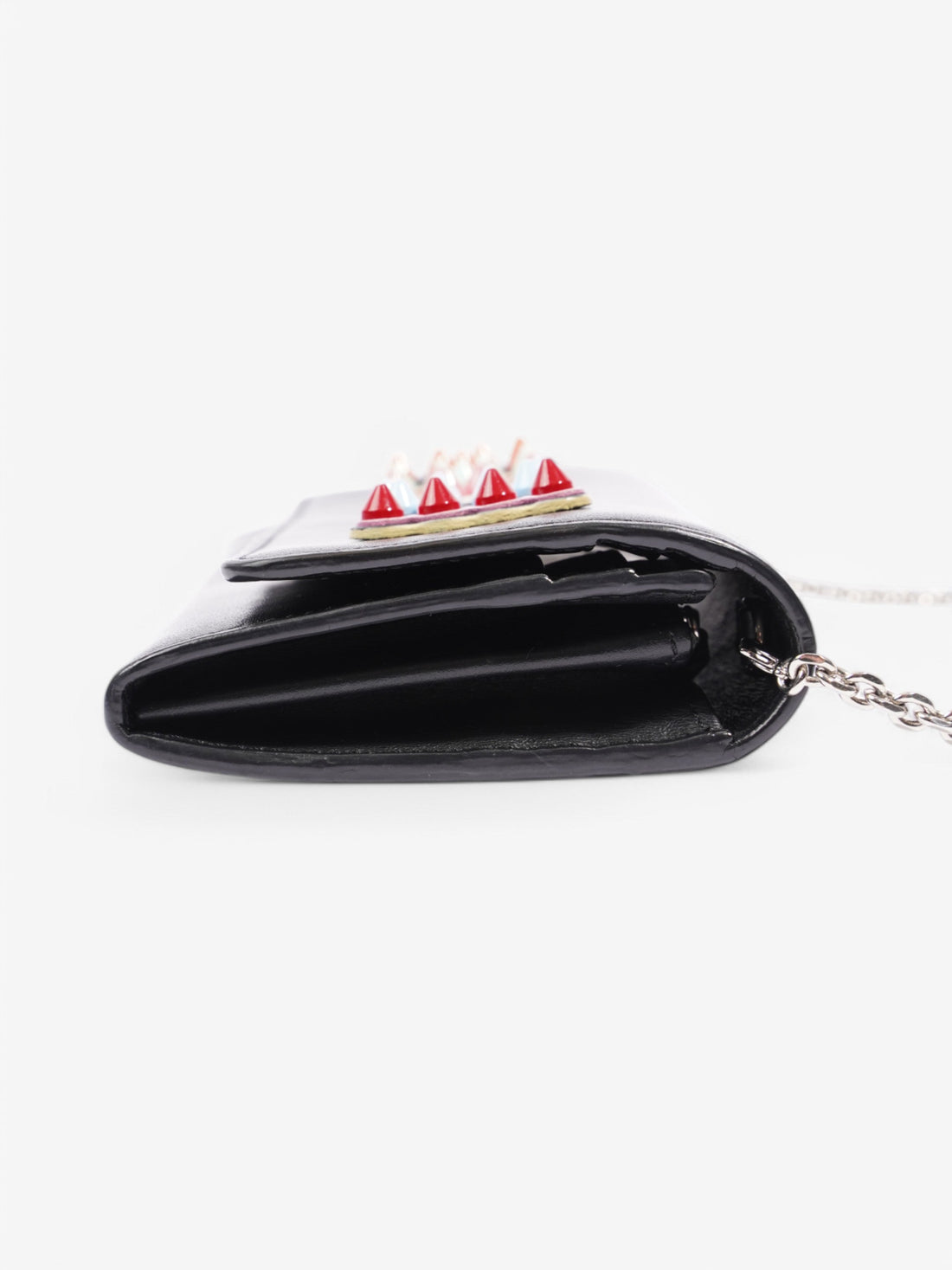 Fendi Wallet On Chain Black / Multicolour Leather