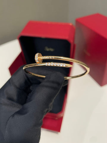 Cartier Juste Un Clou Bracelet Reverse-Set Diamond 18K Rose Gold