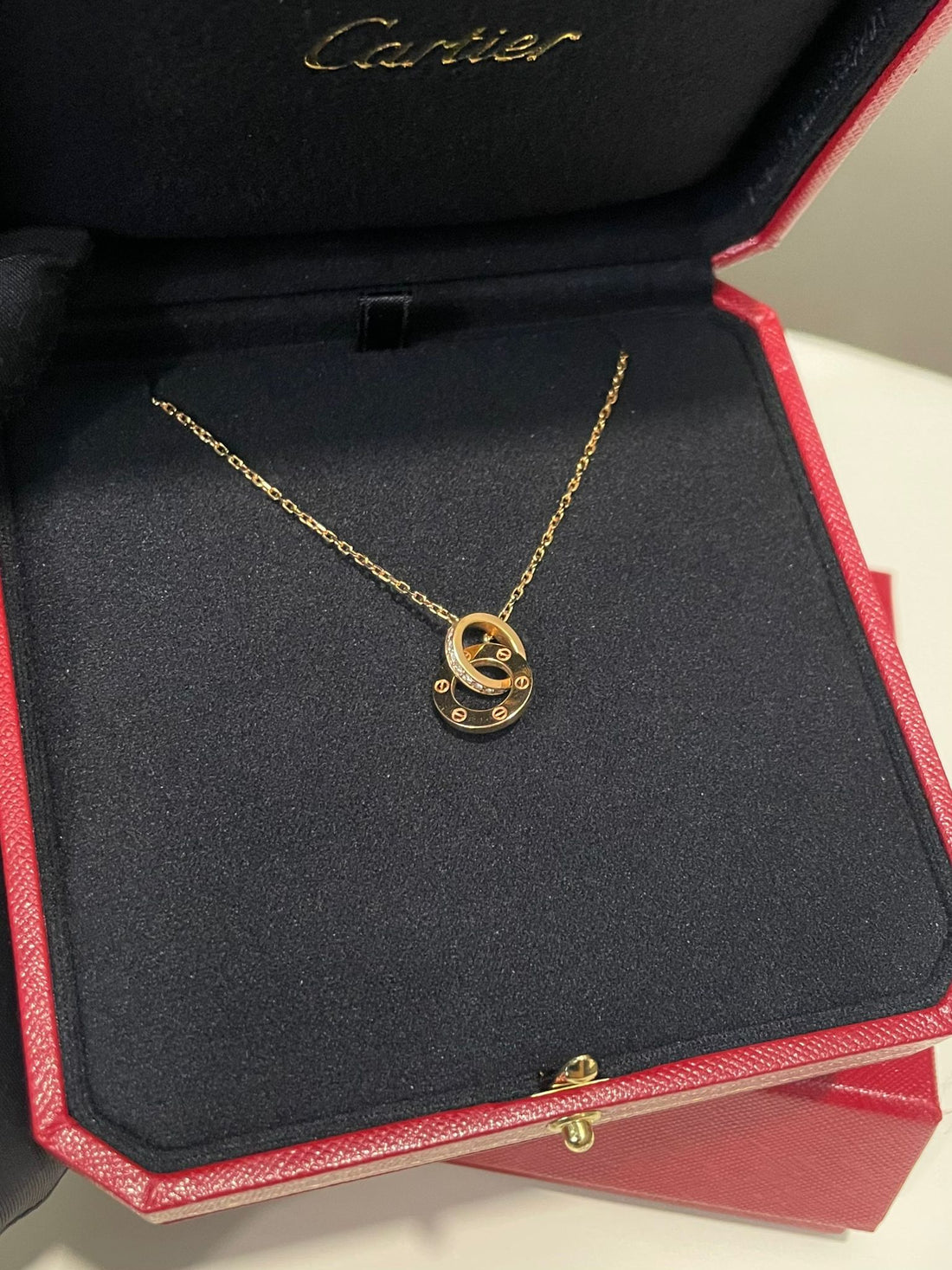 Cartier Love Necklace Pave diamonds