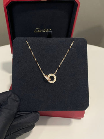 Cartier Love Necklace Pave diamonds