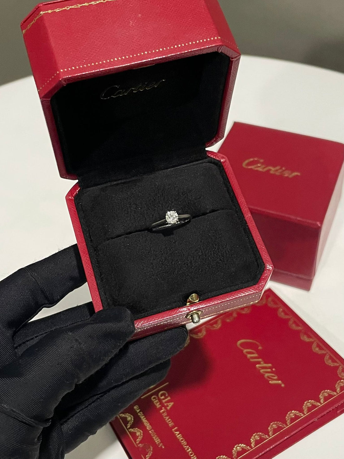 Cartier Solitaire 1895 Engagement Ring Platinum