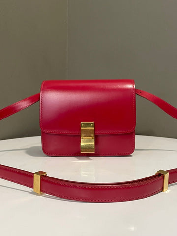 Celine Box Bag Ruby Red Calfskin
