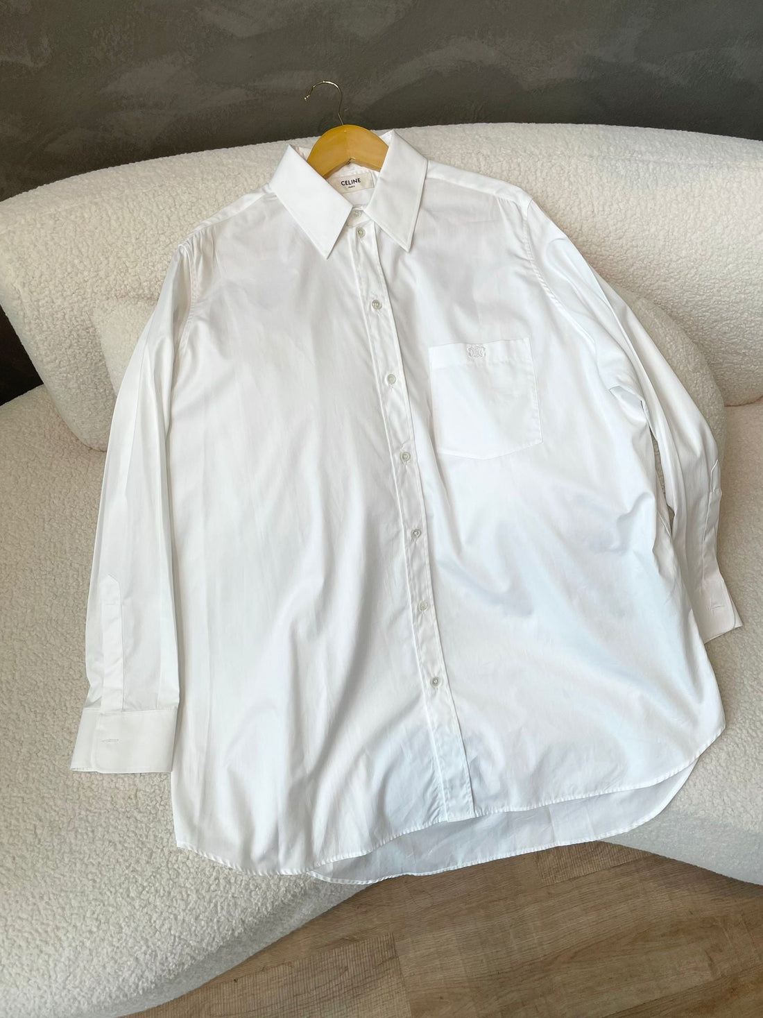 Celine Boyfriend Shirt White