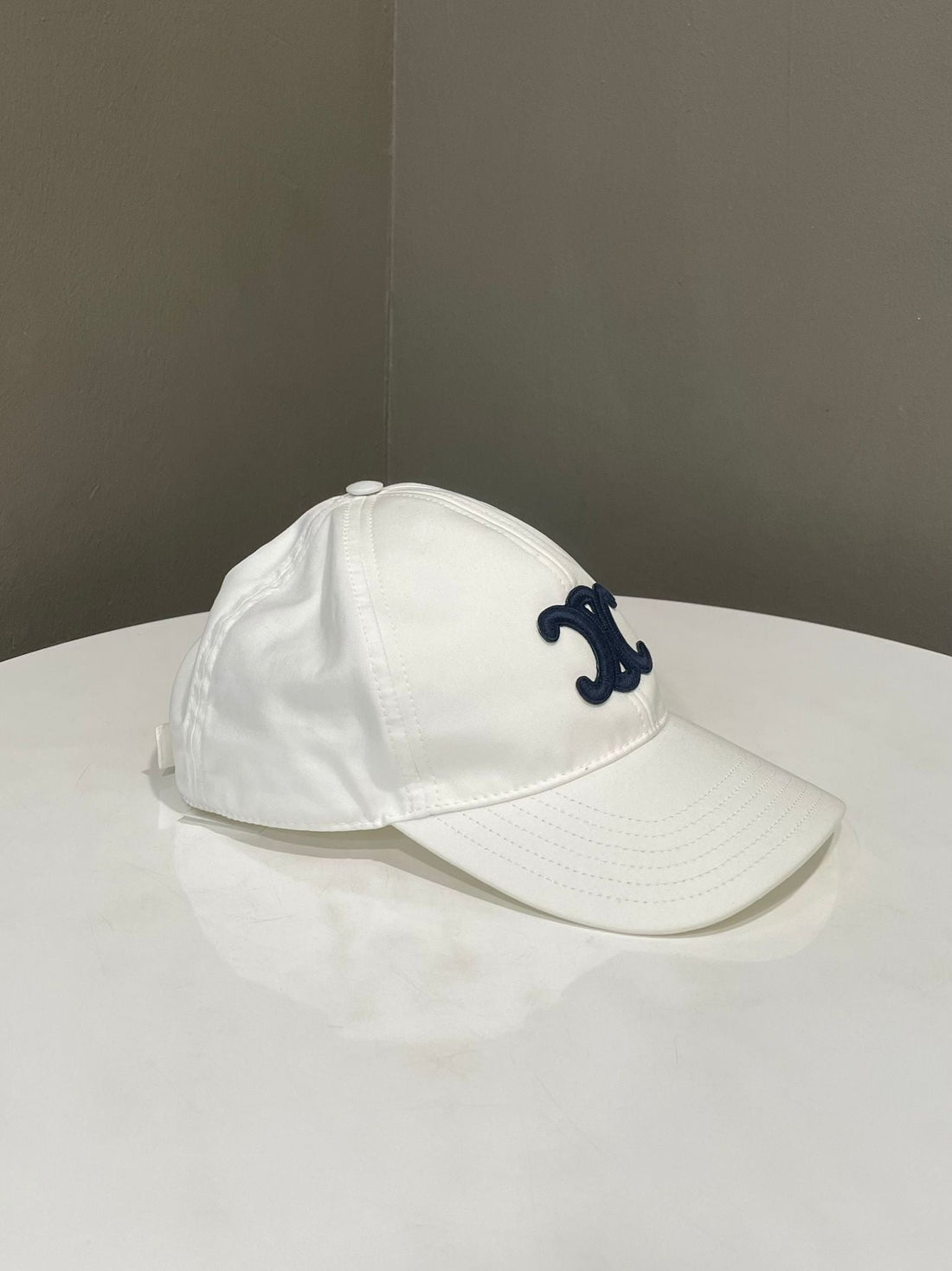 Celine Casquette Baseball Cap White/ Cotton