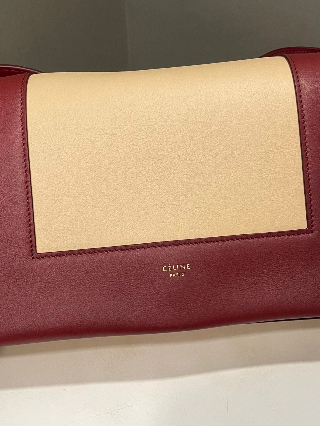Celine Frame Bag Ruby / Nude Beige