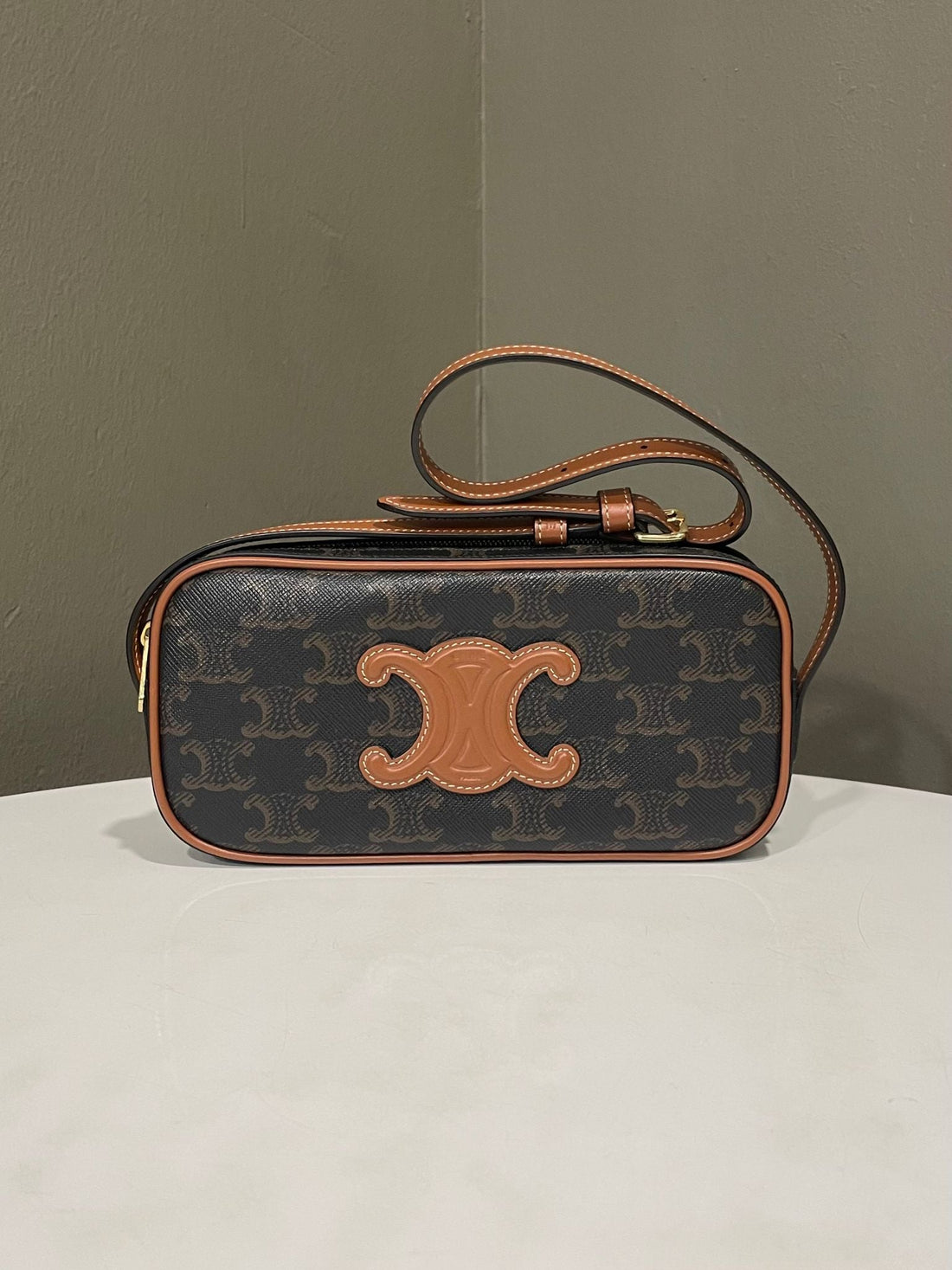 Celine Mini Camera Shoulder Bag Triomphe Canvas