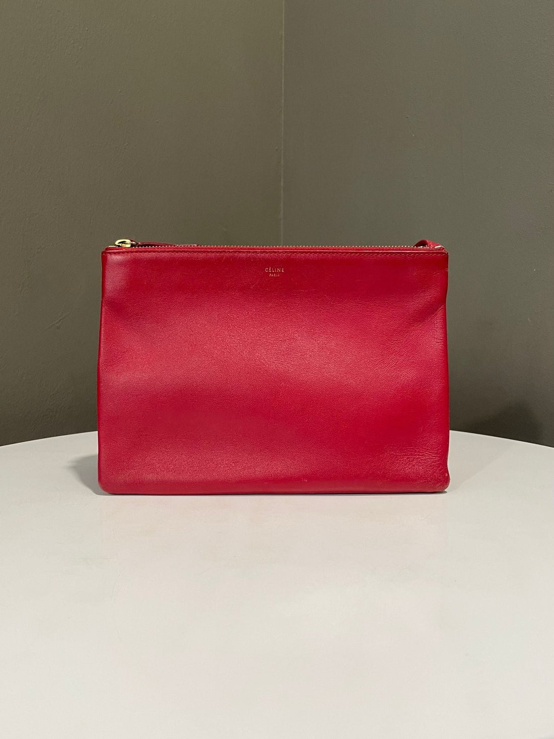 Celine Trio Crossbody Bag Red