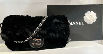 Chanel Faux Fur Flap Bag