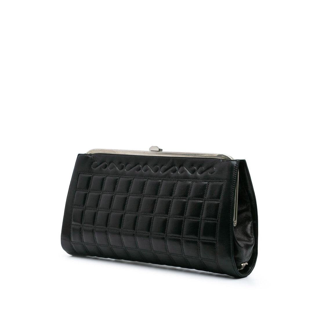 Chanel Chocolate Bar Lambskin Frame Clutch