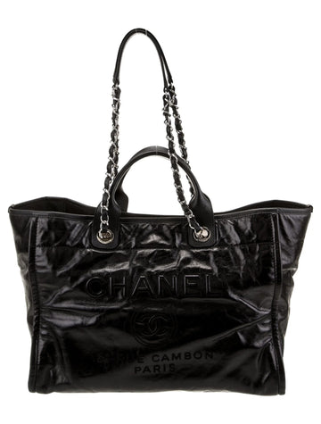 CHANEL 31 RUE CAMBON GLAZED CALFSKIN LEATHER DEAUVILLE TOTE