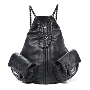 CHANEL MULTI POCKETS CALFSKIN LEATHER BACKPACK