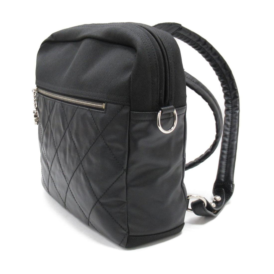CHANEL PARIS BIARRITZ CC QUILTED COATED CANVAS BACKPACK