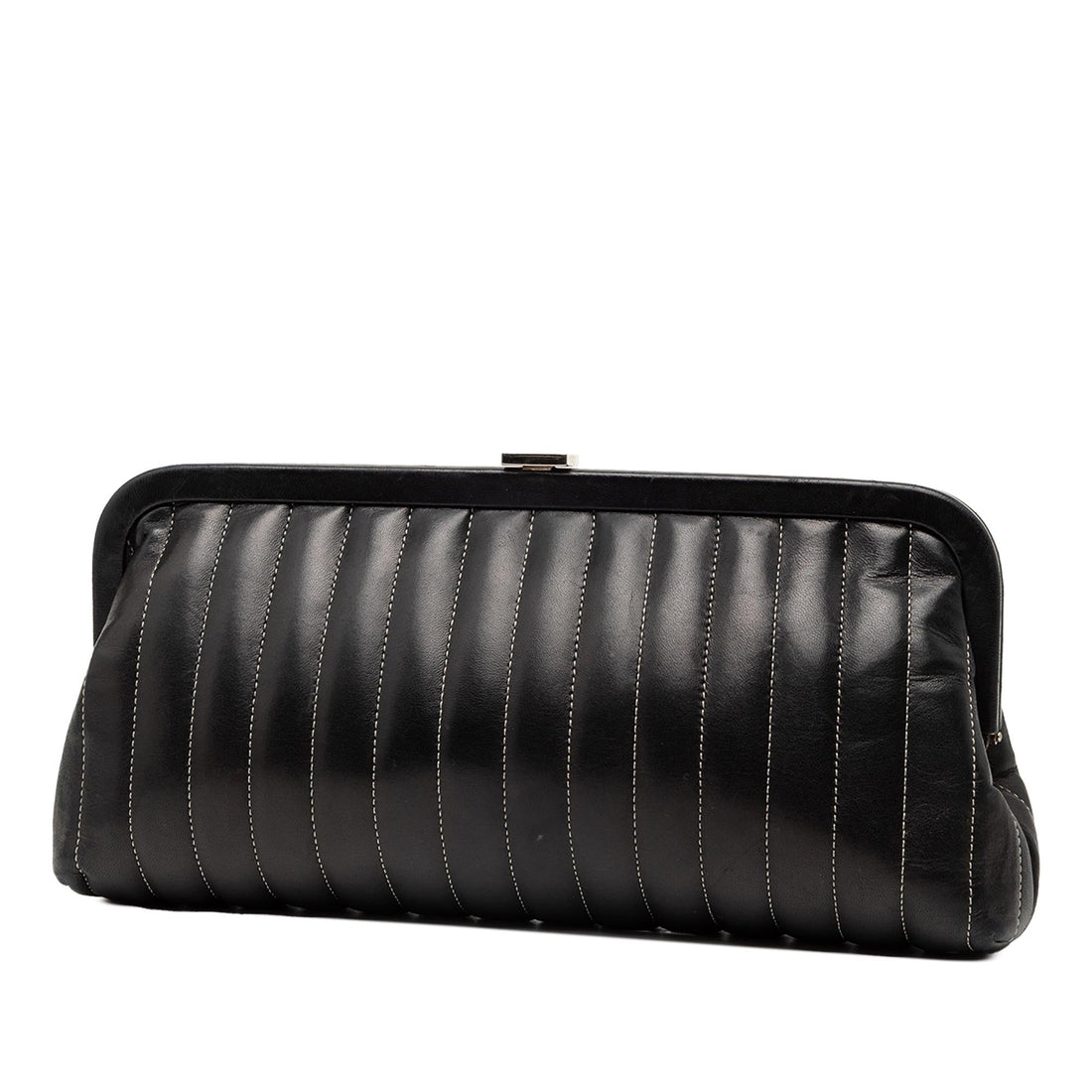 Chanel Quilted Lambskin Mademoiselle Ligne Clutch