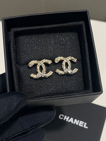 Chanel 14K Cc Earring